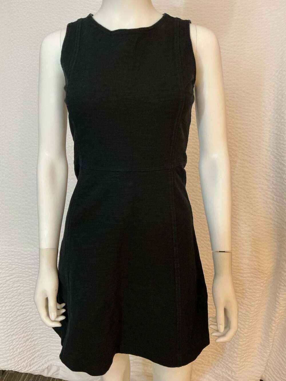 J.Crew Seamed Zip Back Mini Dress Size 0 Black